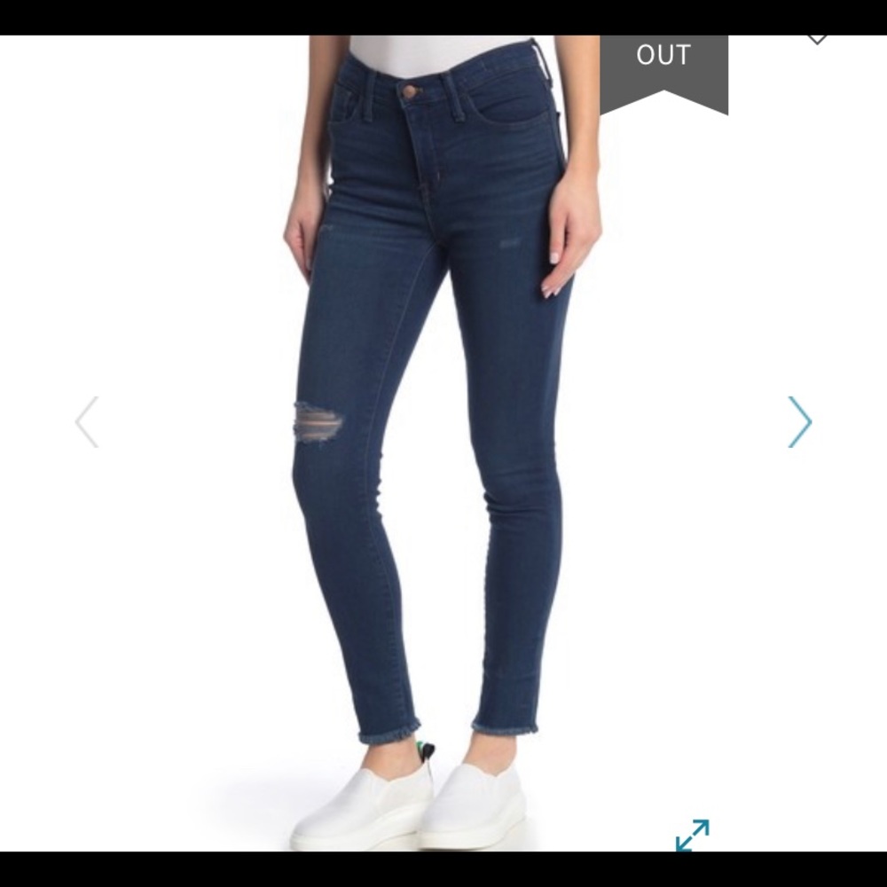 Madewell Roadtripper Distressed Frayed Hem Jeans